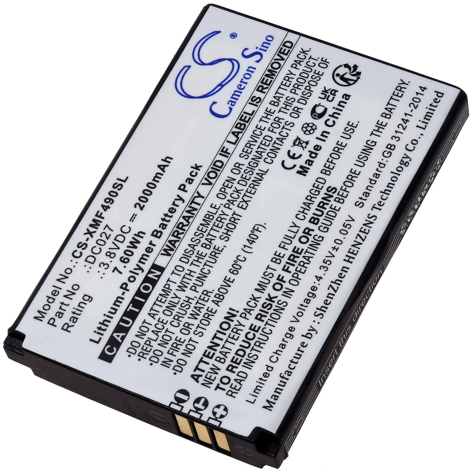 Powery Akku kompatibel mit Xiaomi Typ DC027, 3,8V, Li-Polymer