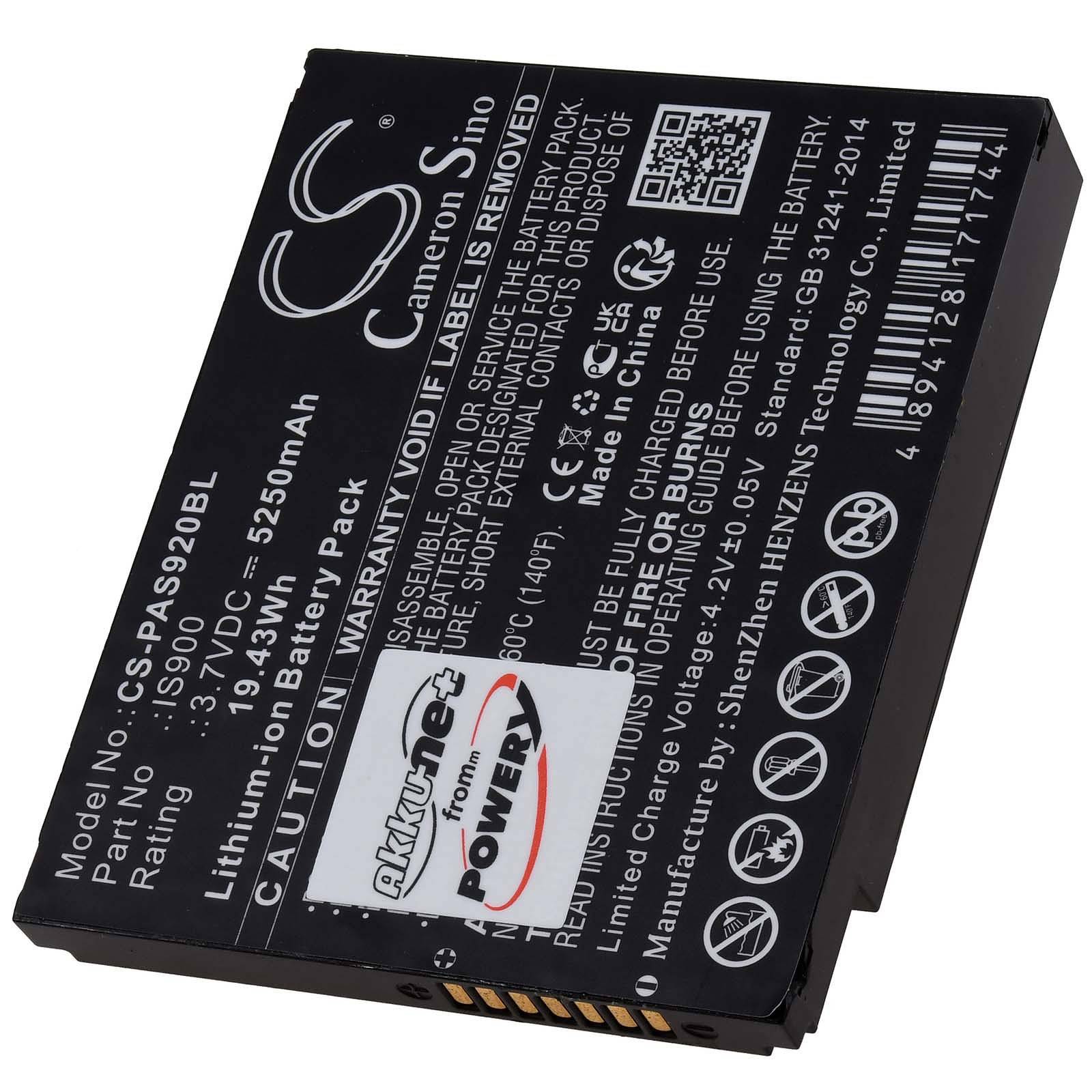 Powery Akku kompatibel mit Pax Typ IS900, 3,7V, Li-Ion