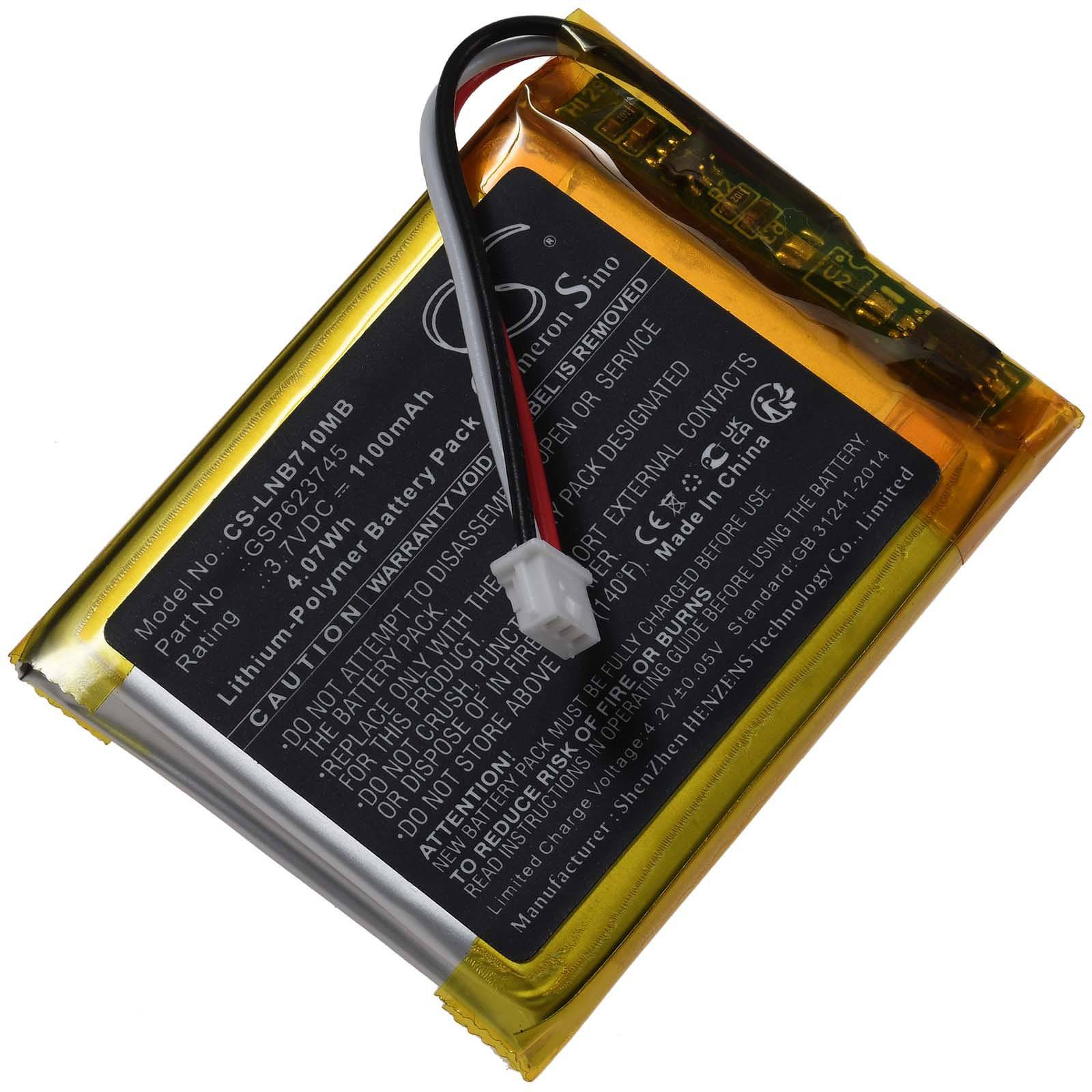 Powery Akku für Lionelo Babyline 7.1 Babyphone, 3,7V, Li-Polymer