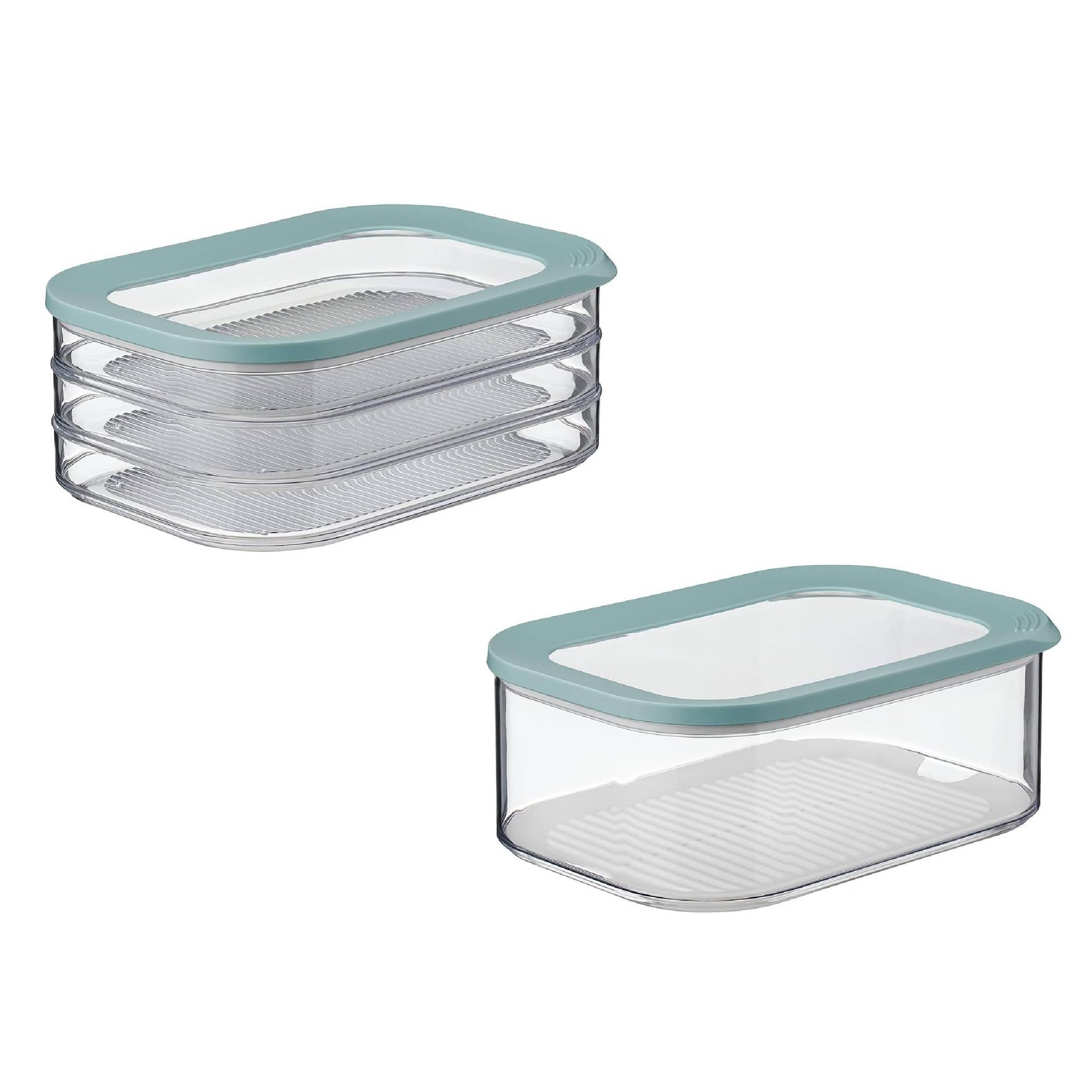 Mepal | Frischhaltedosen Starter-Set Meat & Cheese | spülmaschinenfest | ideal für die Aufbewahrung von Lebensmitteln | Nordic Green