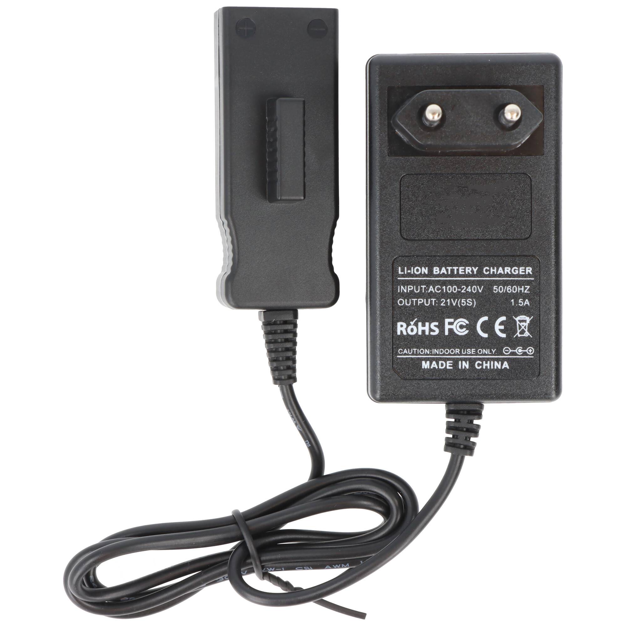 Ladegerät passend für Gardena 008A231, nur passend für Gardena 18V 008A231 Li-Ion Akku, Ladestrom 0,8A