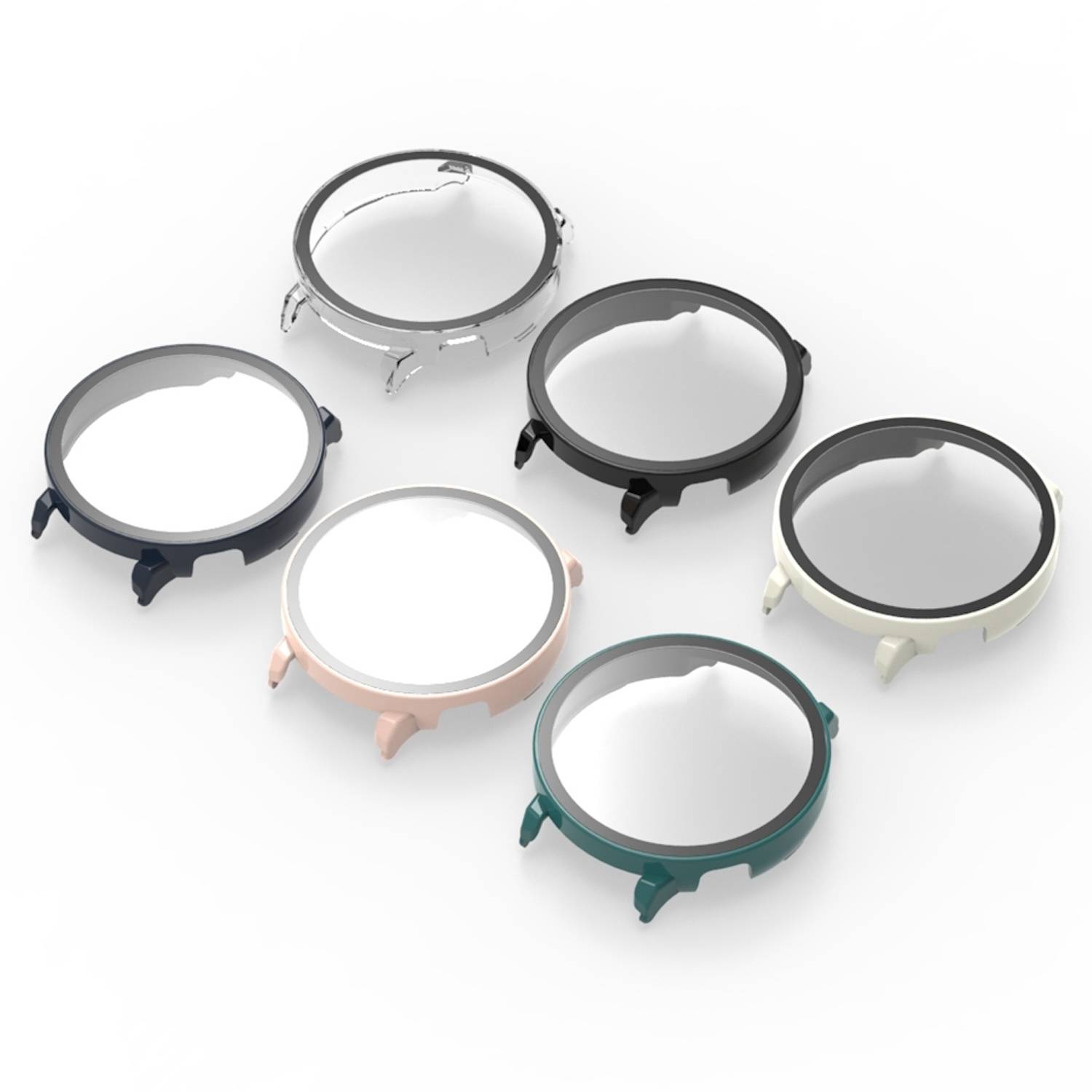 Für Huawei Watch GT 5 41mm Kunststoff PC Hülle + Schutz Hart Glas Transparent