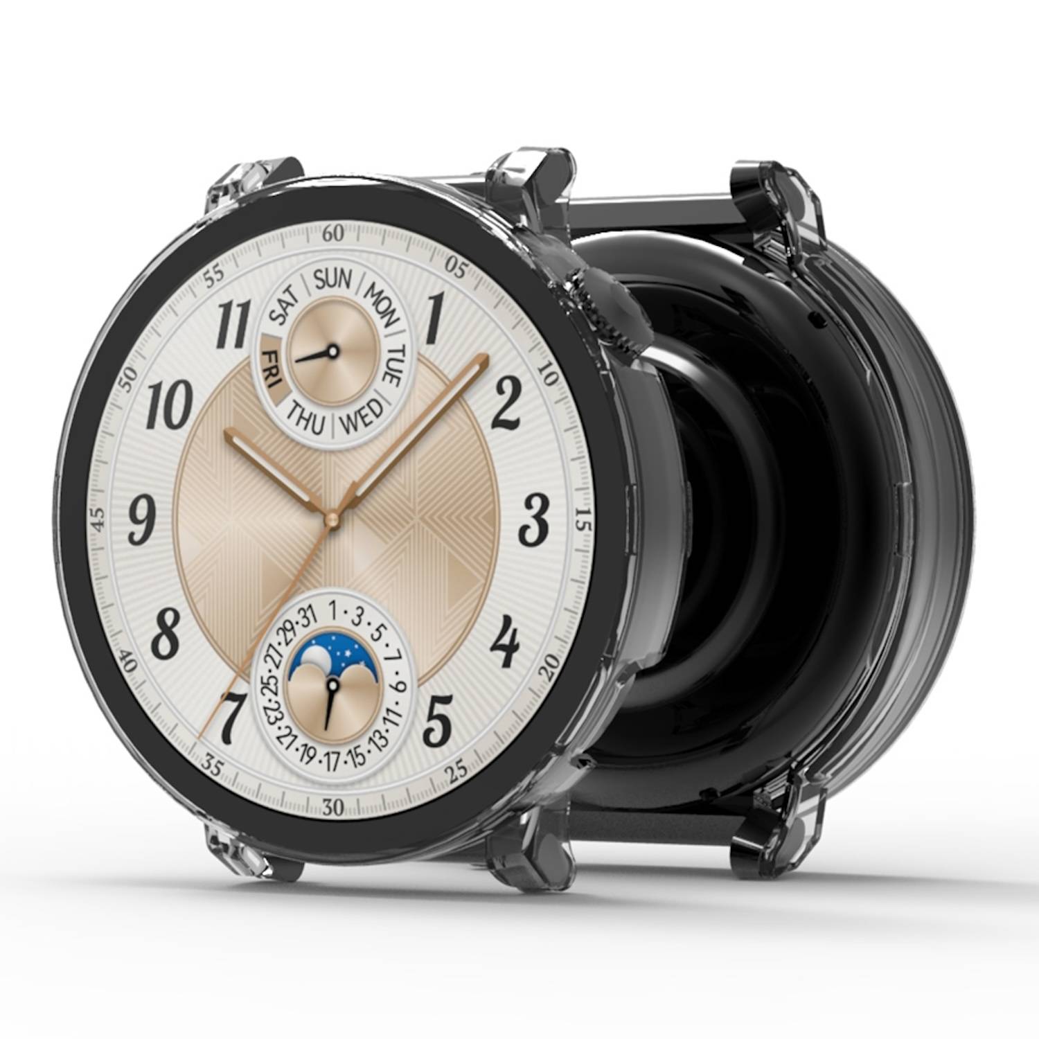 Für Huawei Watch GT 5 41mm Kunststoff PC Hülle + Schutz Hart Glas Transparent