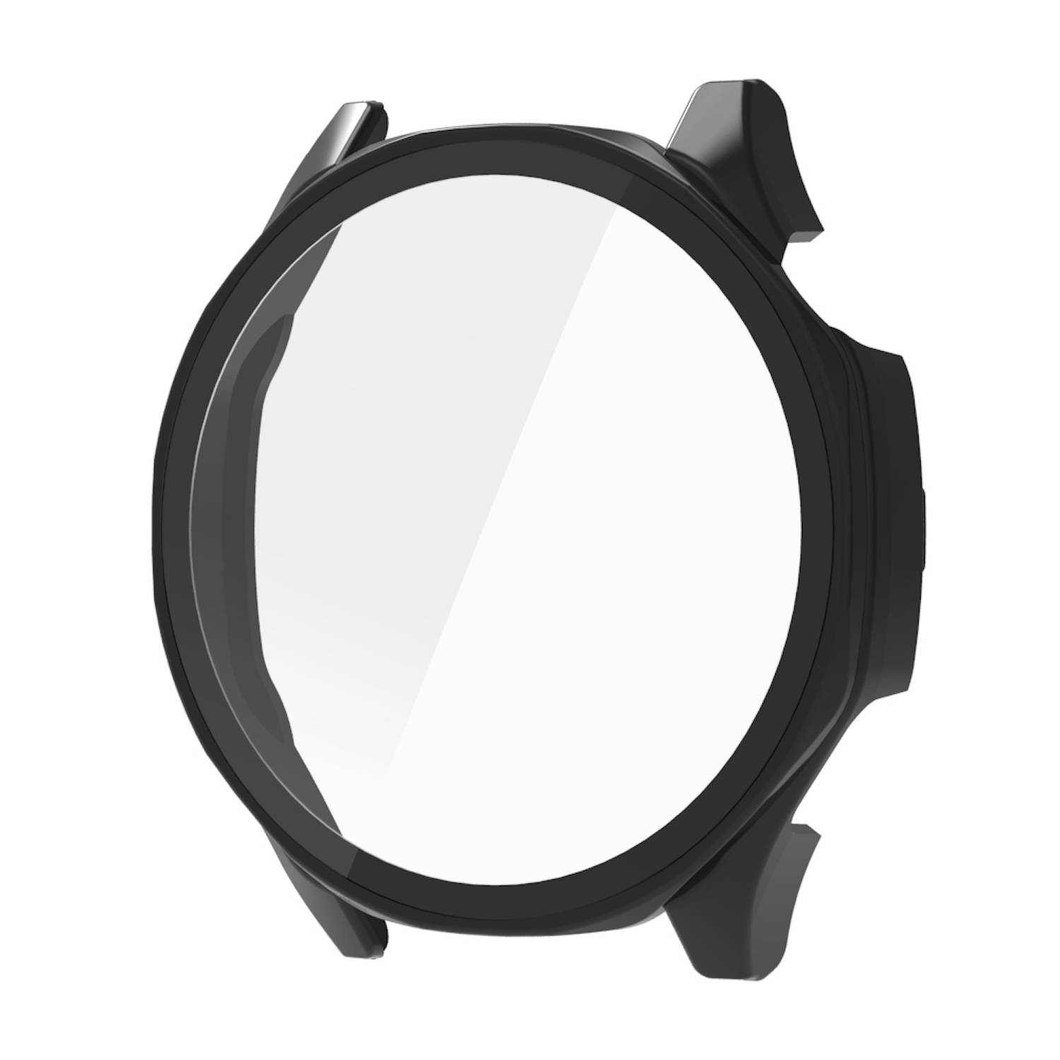 Für Huawei Watch GT 5 46mm Kunststoff Watch PC Hülle + Schutz Hart Glas Schwarz