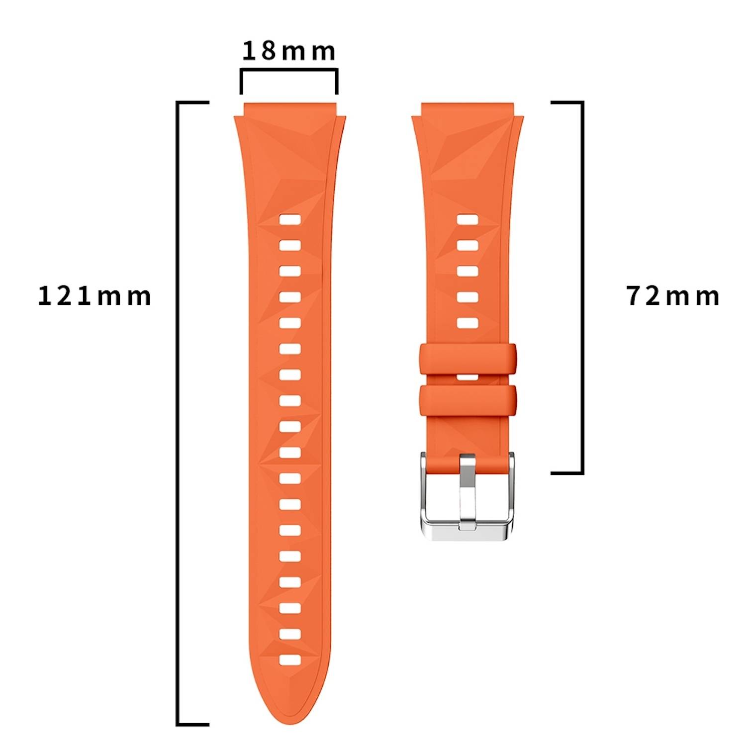 Für Huawei Watch GT 5 41mm Design 18mm Sport Silikon Smart Watch Armband Hellgrau