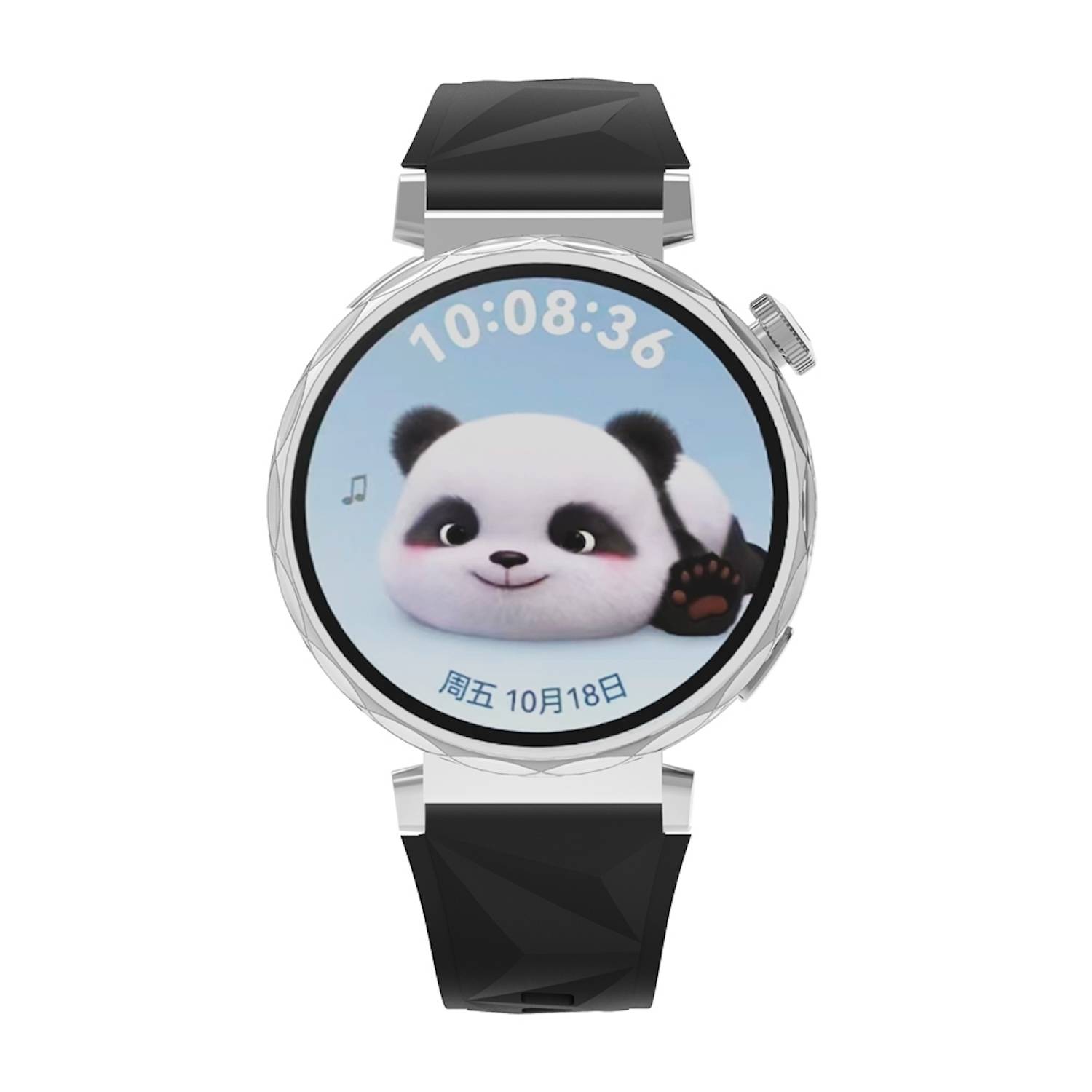 Für Huawei Watch GT 5 41mm Design 18mm Sport Silikon Smart Watch Armband Schwarz