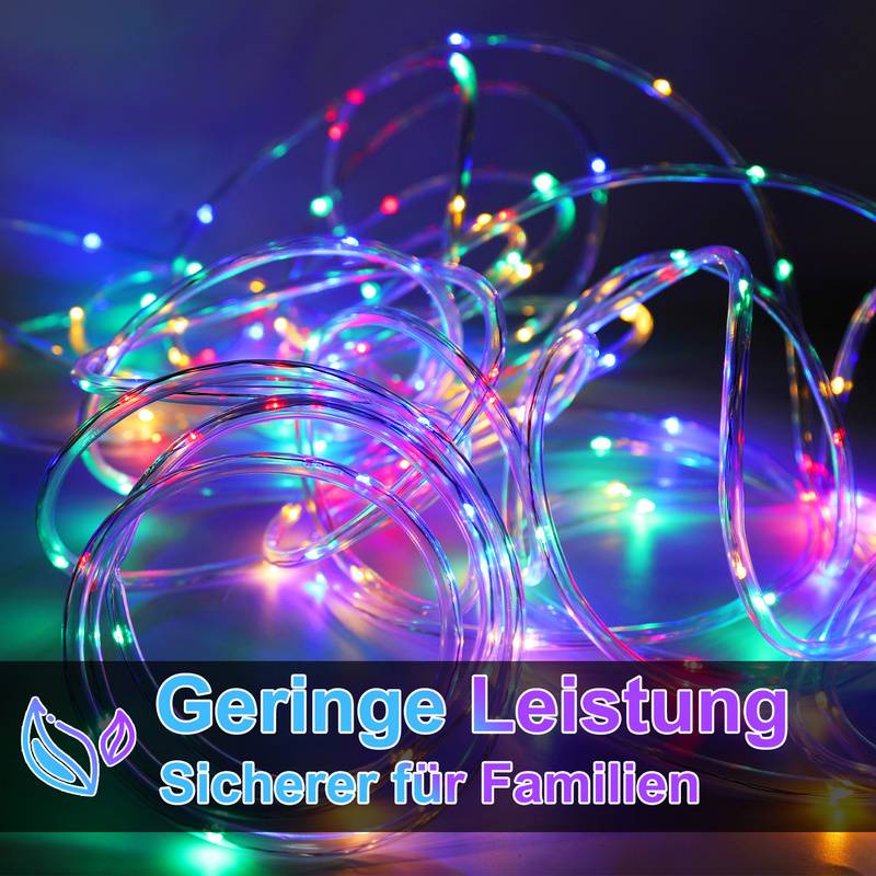 10m LED Lichtschlauch Außen Innen,240 LEDs Wasserfest LED Schlauch,Partylicht Dekobeleuchtung Weihnachten,Bunt
