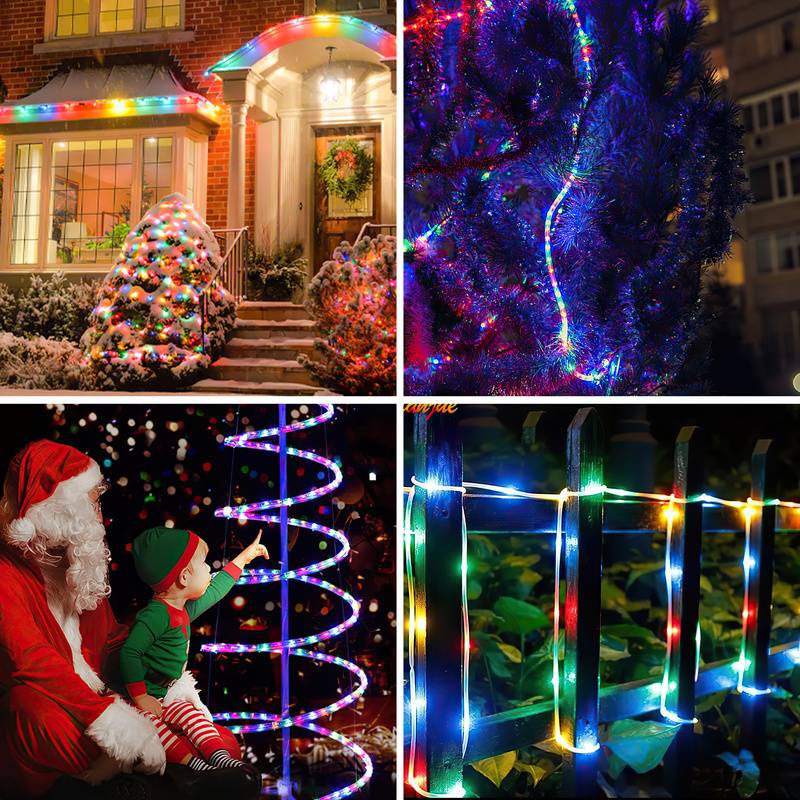 10m LED Lichtschlauch Außen Innen,240 LEDs Wasserfest LED Schlauch,Partylicht Dekobeleuchtung Weihnachten,Bunt