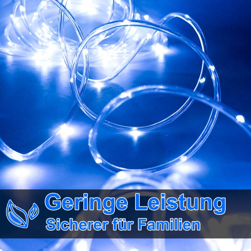 10m LED Lichtschlauch Außen Innen,240 LEDs Wasserfest LED Schlauch,Partylicht Dekobeleuchtung Weihnachten,Blau