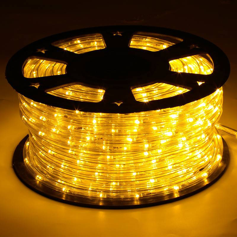 10m LED Lichtschlauch Außen Innen,240 LEDs Wasserfest LED Schlauch,Partylicht Dekobeleuchtung Weihnachten,Gelb