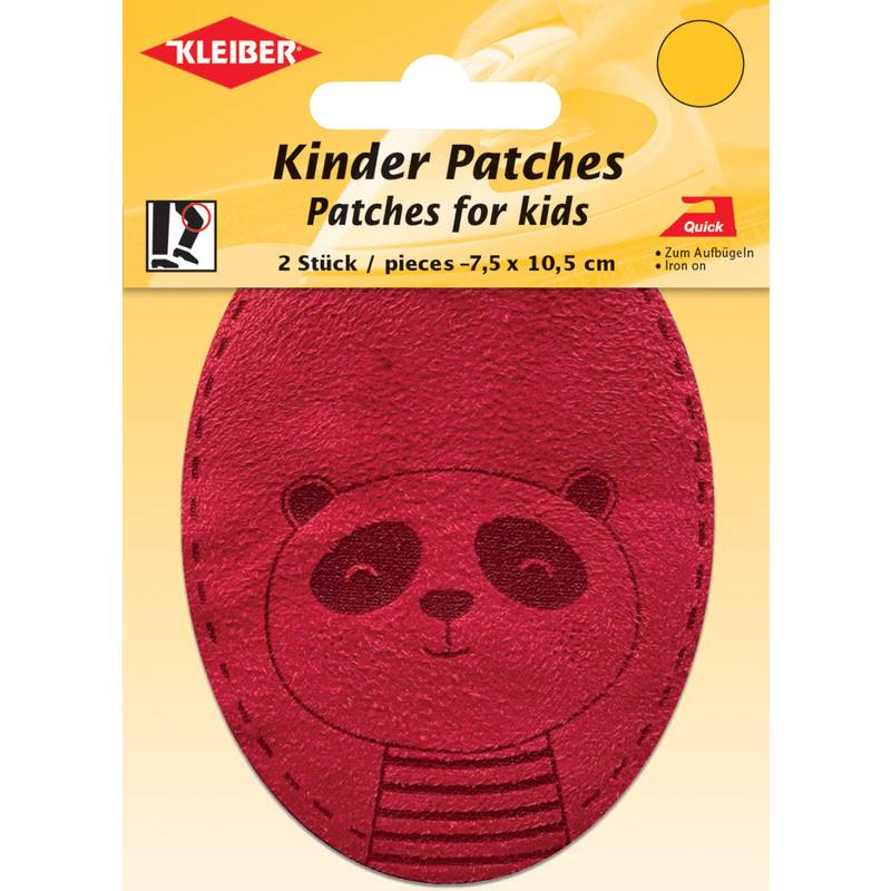 KLEIBER Applikation "Panda", rot, 2er Blister