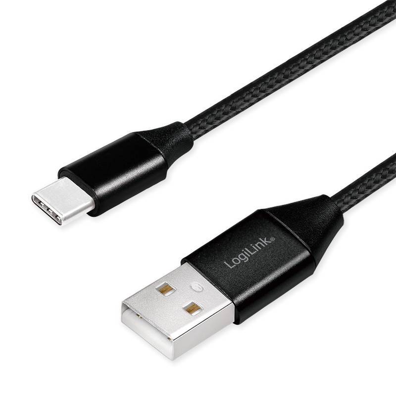 Logilink USB-Stecker USB 2.0 zu USB-C 1,0m Multimedia-Technik USB-Kabel