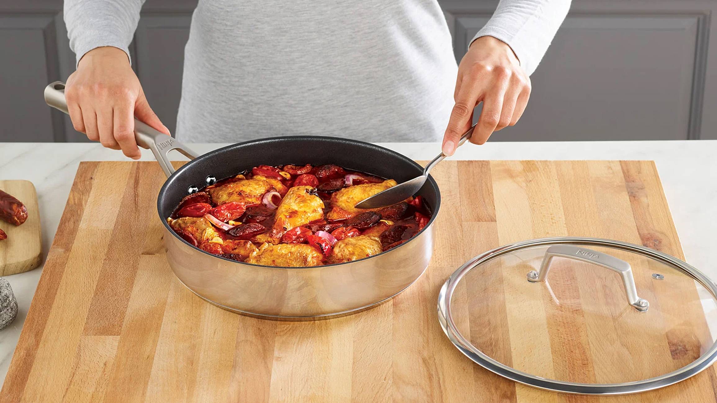 Ninja ZEROSTICK Edelstahl-Bratpfanne (26 cm) - C60126DE