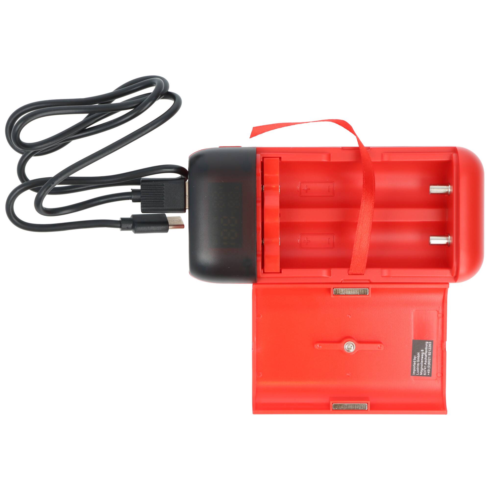 XTAR PB2SL 2-fach Ladegerät und Powerbank, für Li-Ionen Akkus, mit Display, für 18650, 21700 geschützte Akkus, QC3.0, PD