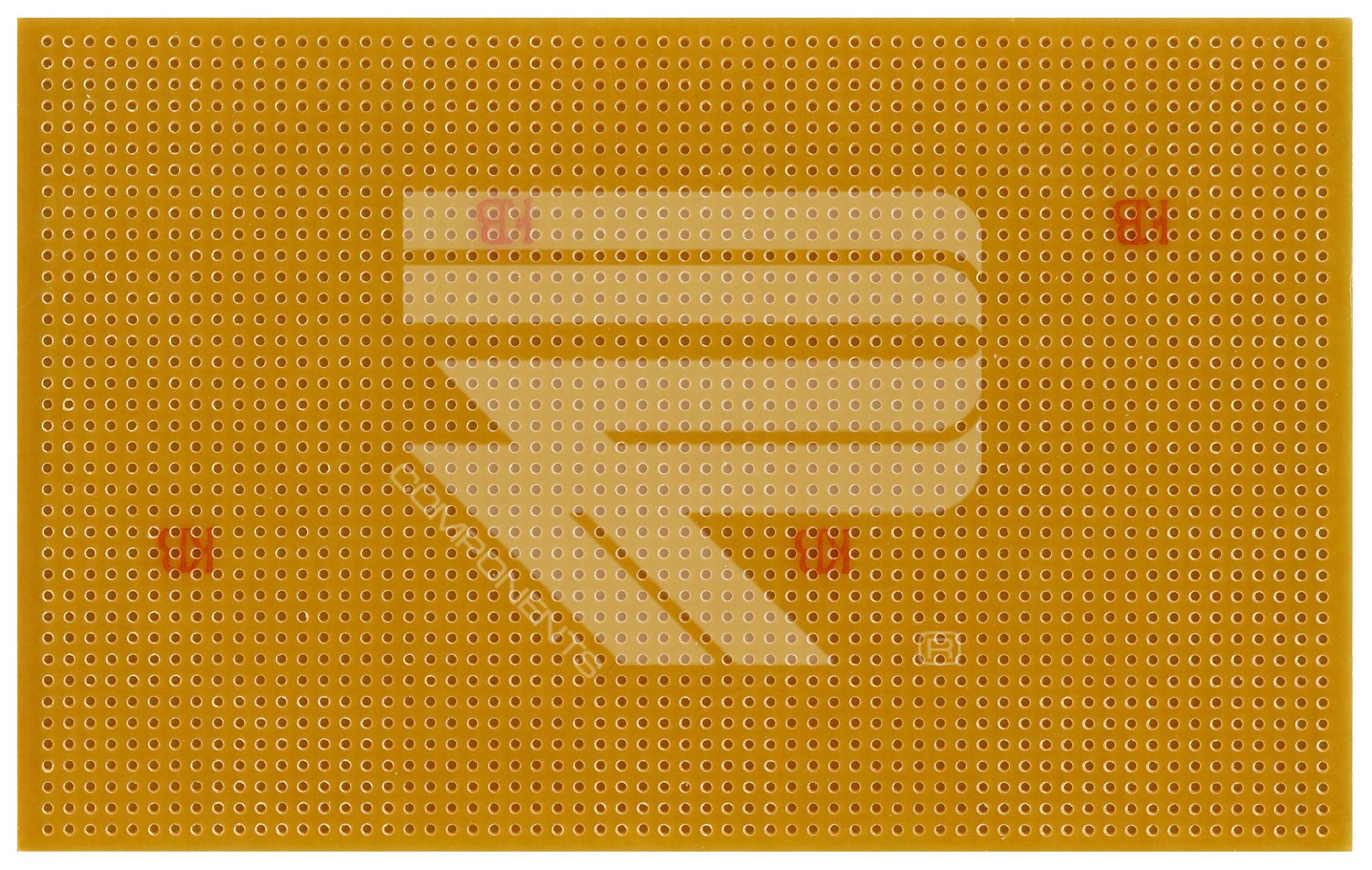 Roth Elektronik RE010-HP Laborkarte Hartpapier RM 2,54 mm ohne Cu 32/64/96-pol.