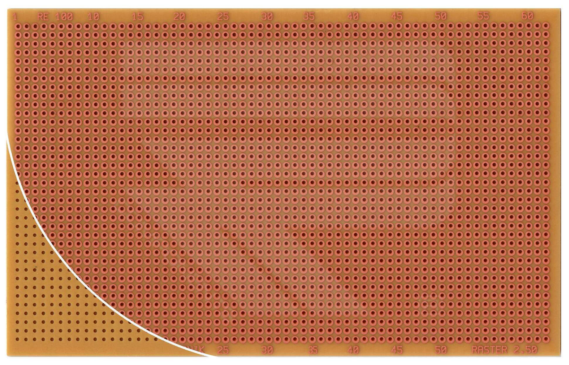 Roth Elektronik RE100-HP Laborkarte Hartpapier RM 2,50 mm 37 x 62 Lötinseln