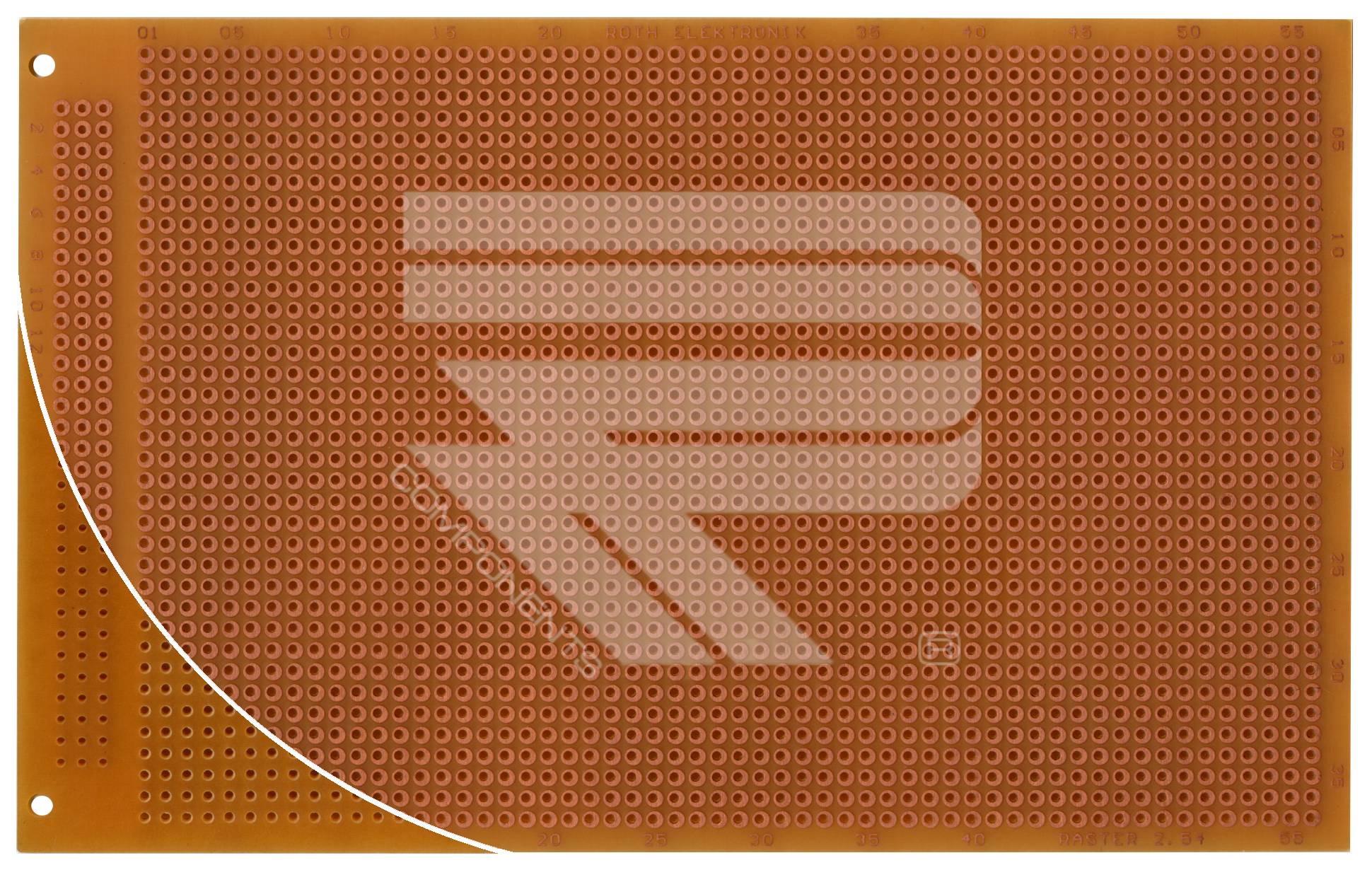 Roth Elektronik RE060-HP Laborkarte Hartpapier RM 2,54 mm 32/64/96-pol.