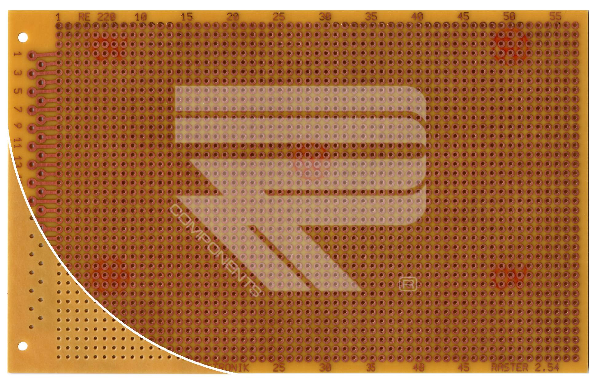 Roth Elektronik RE220-HP Laborkarte Hartpapier RM 2,54 mm 31-pol.
