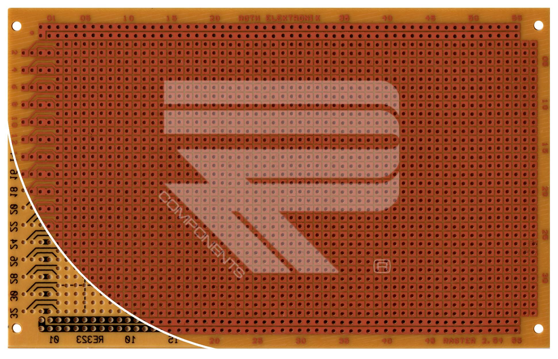 Roth Elektronik RE323-HP Laborkarte Hartpapier RM 2,54 mm 32/48-pol.
