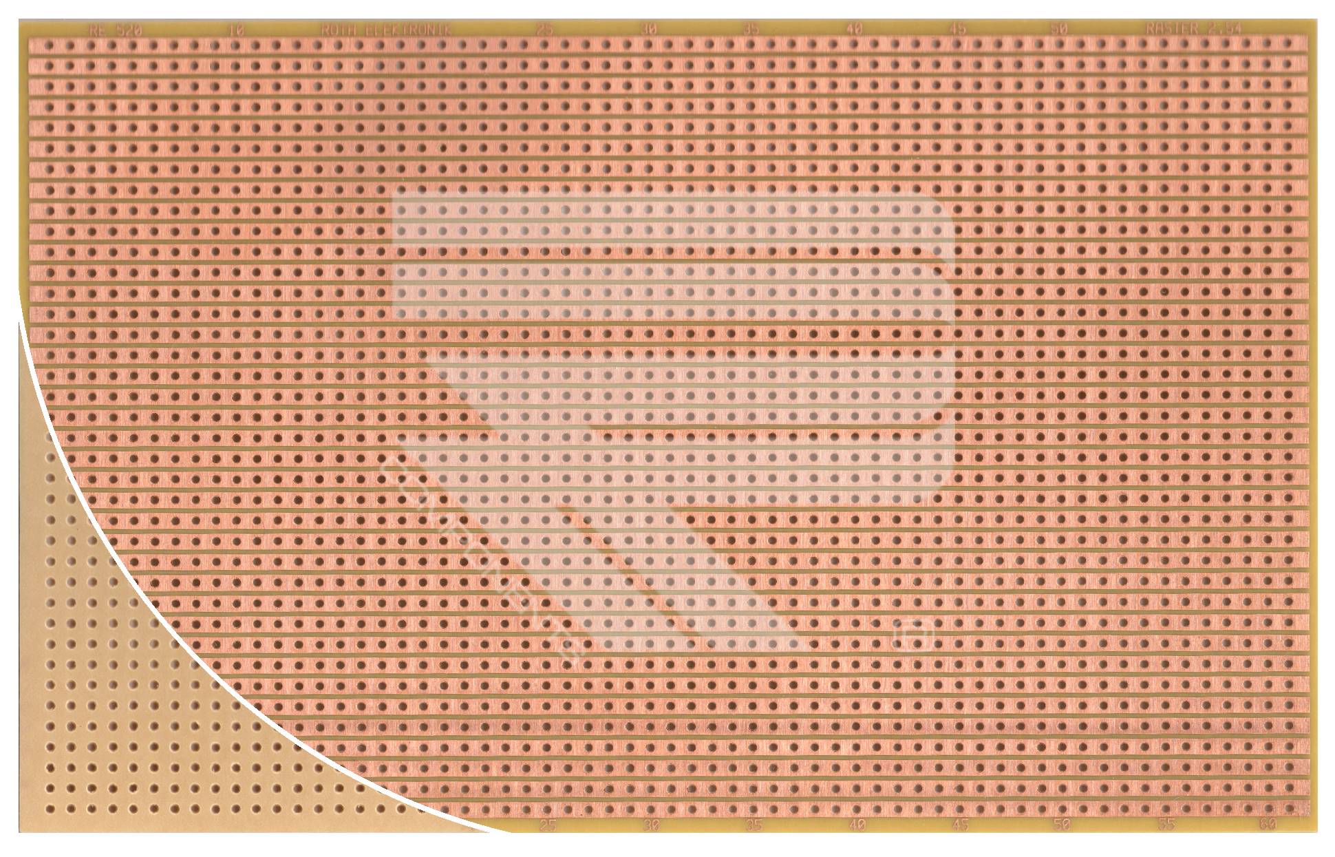Roth Elektronik RE520-HP Laborkarte Hartpapier RM 2,54 mm Streifen