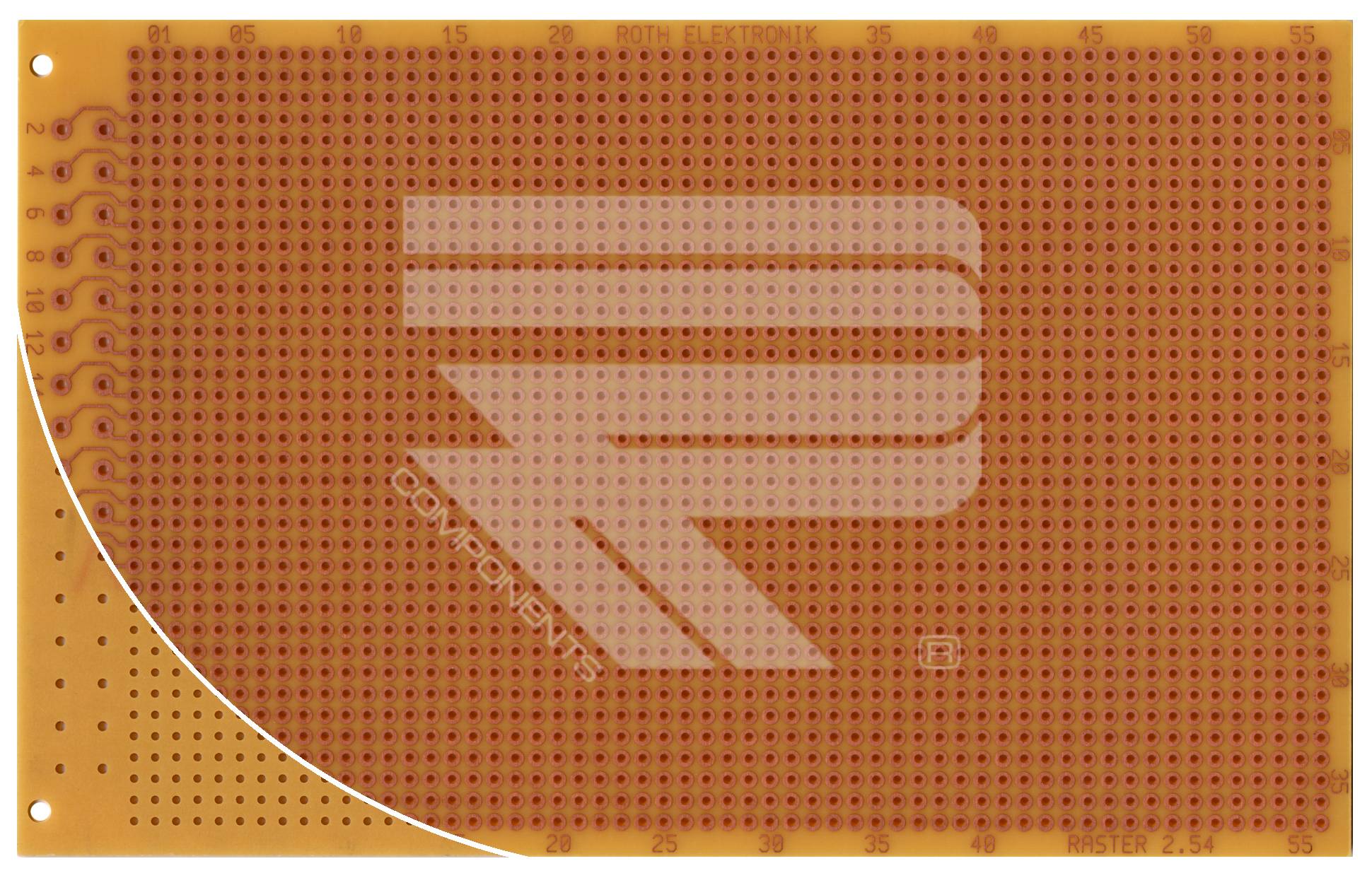 Roth Elektronik RE525-HP Laborkarte Hartpapier RM 2,54 mm 32-pol. Streifen