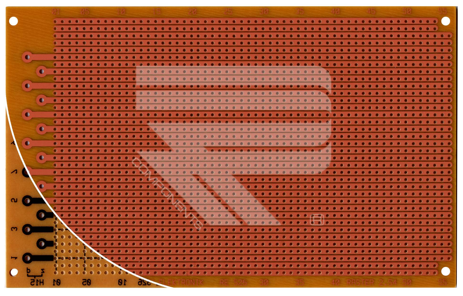 Roth Elektronik RE526-HP Laborkarte Hartpapier RM 2,54 mm H15 Steckverbinder