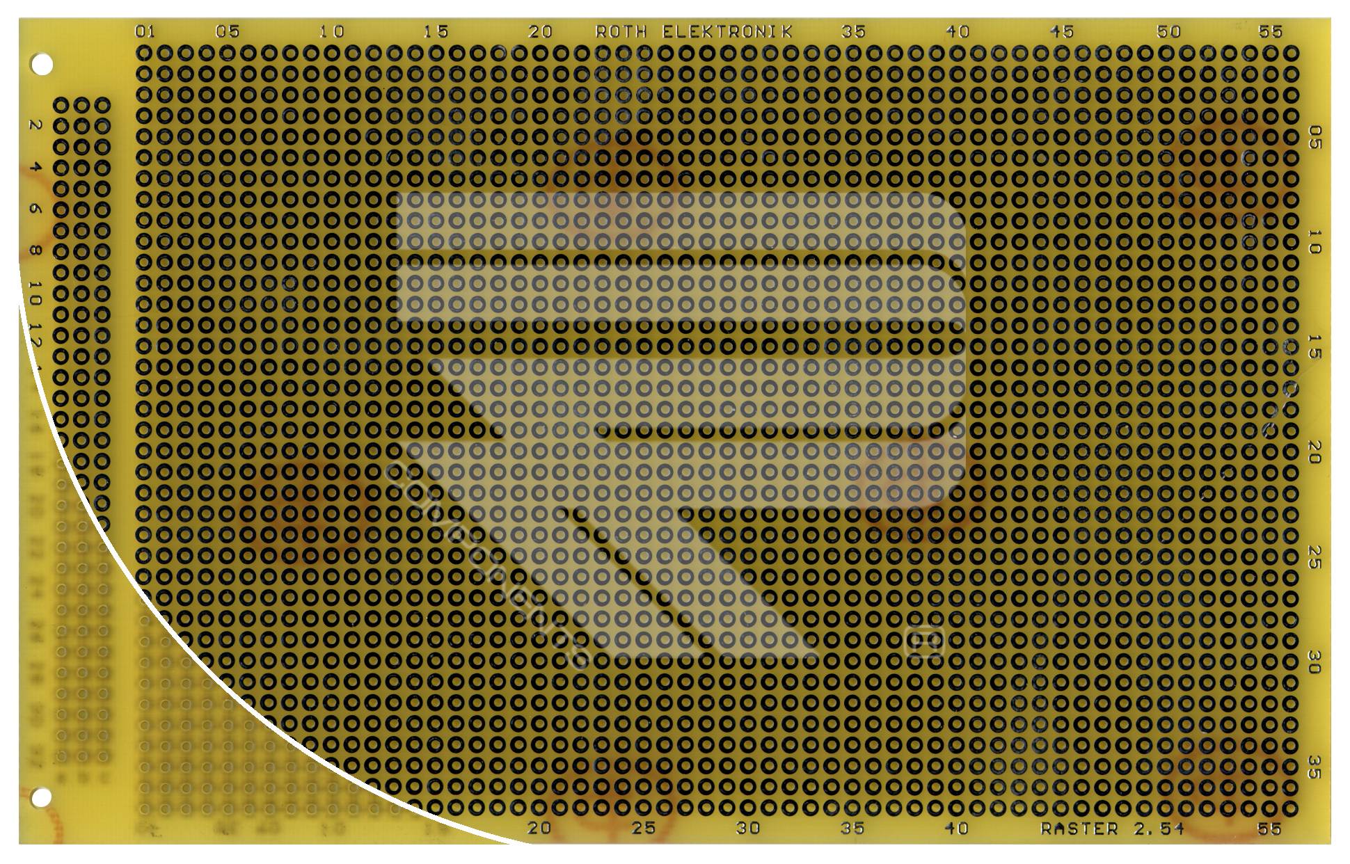Roth Elektronik RE060-LF Laborkarte Epoxyd RM 2,54 mm 32/64/96-pol.