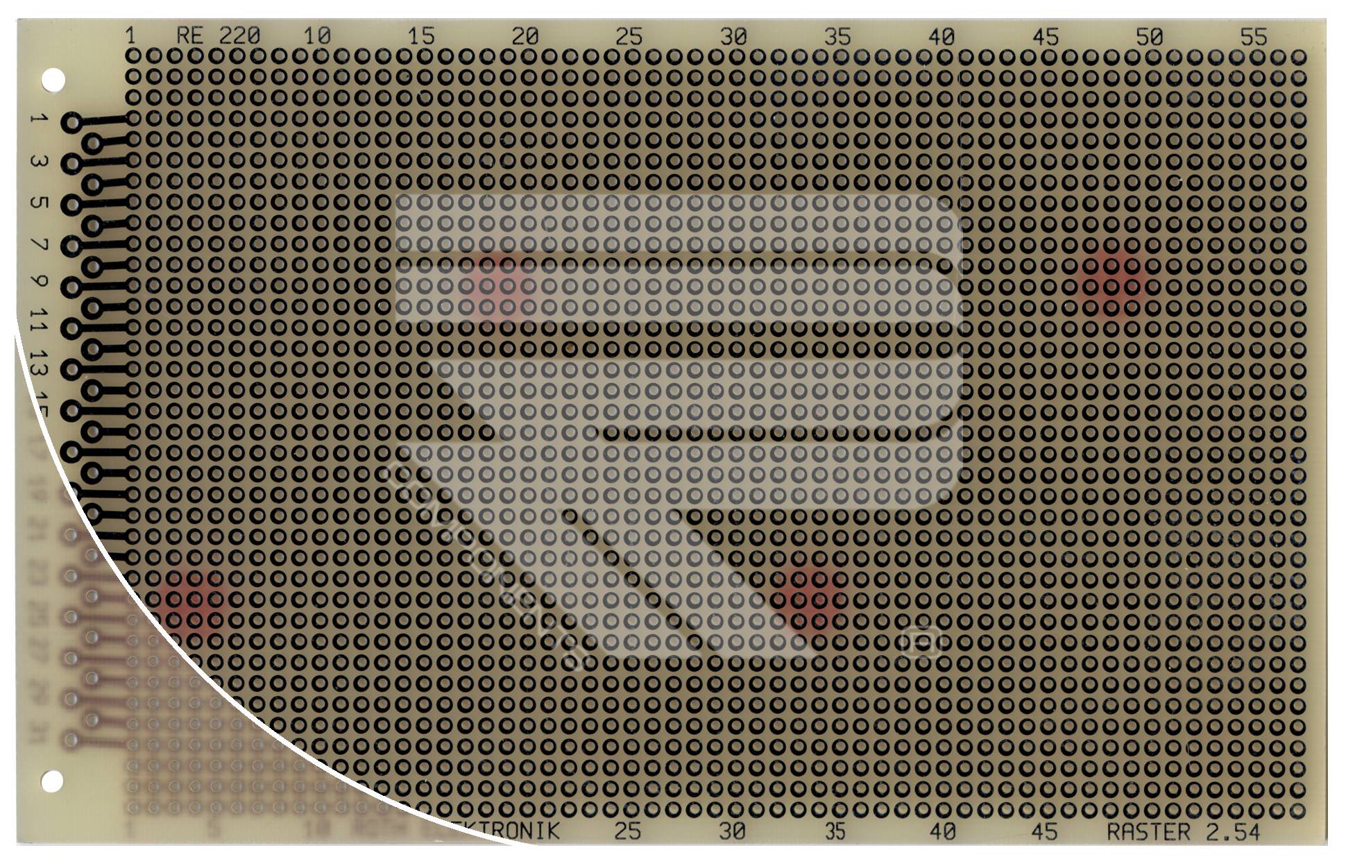 Roth Elektronik RE220-LF Laborkarte Epoxyd RM 2,54 mm 31-pol.