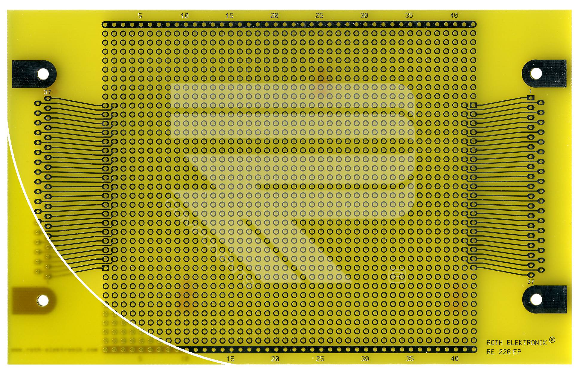 Roth Elektronik RE226-LF Laborkarte Epoxyd RM 2,54 mm D-Sub 37-pol.