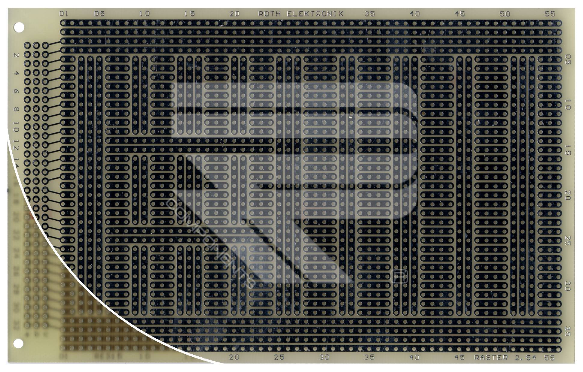 Roth Elektronik RE315-LF Laborkarte Epoxyd RM 2,54 mm 32/64/96-pol.