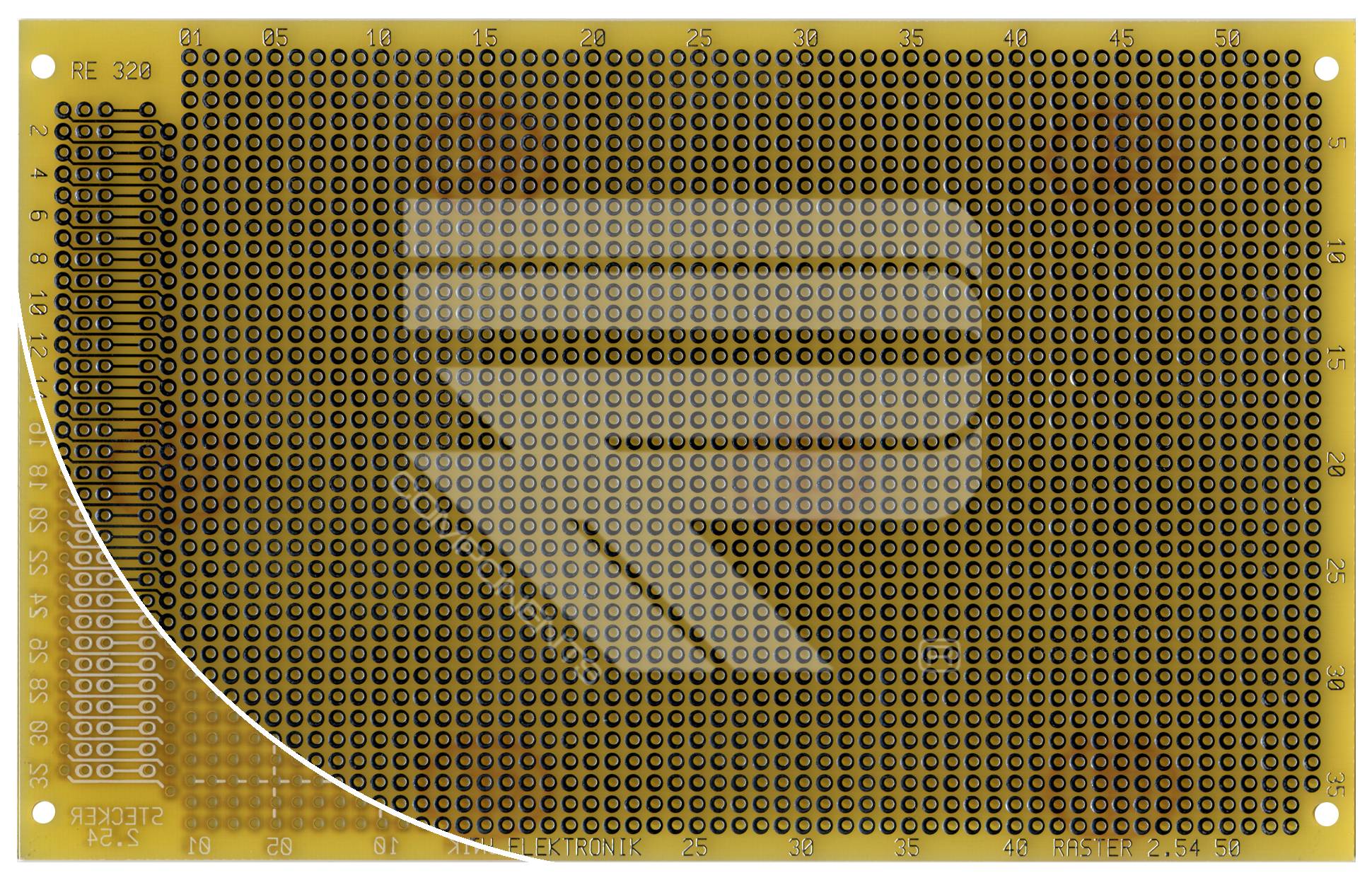 Roth Elektronik RE320-LF Laborkarte Epoxyd RM 2,54 mm 32/64/96-pol.