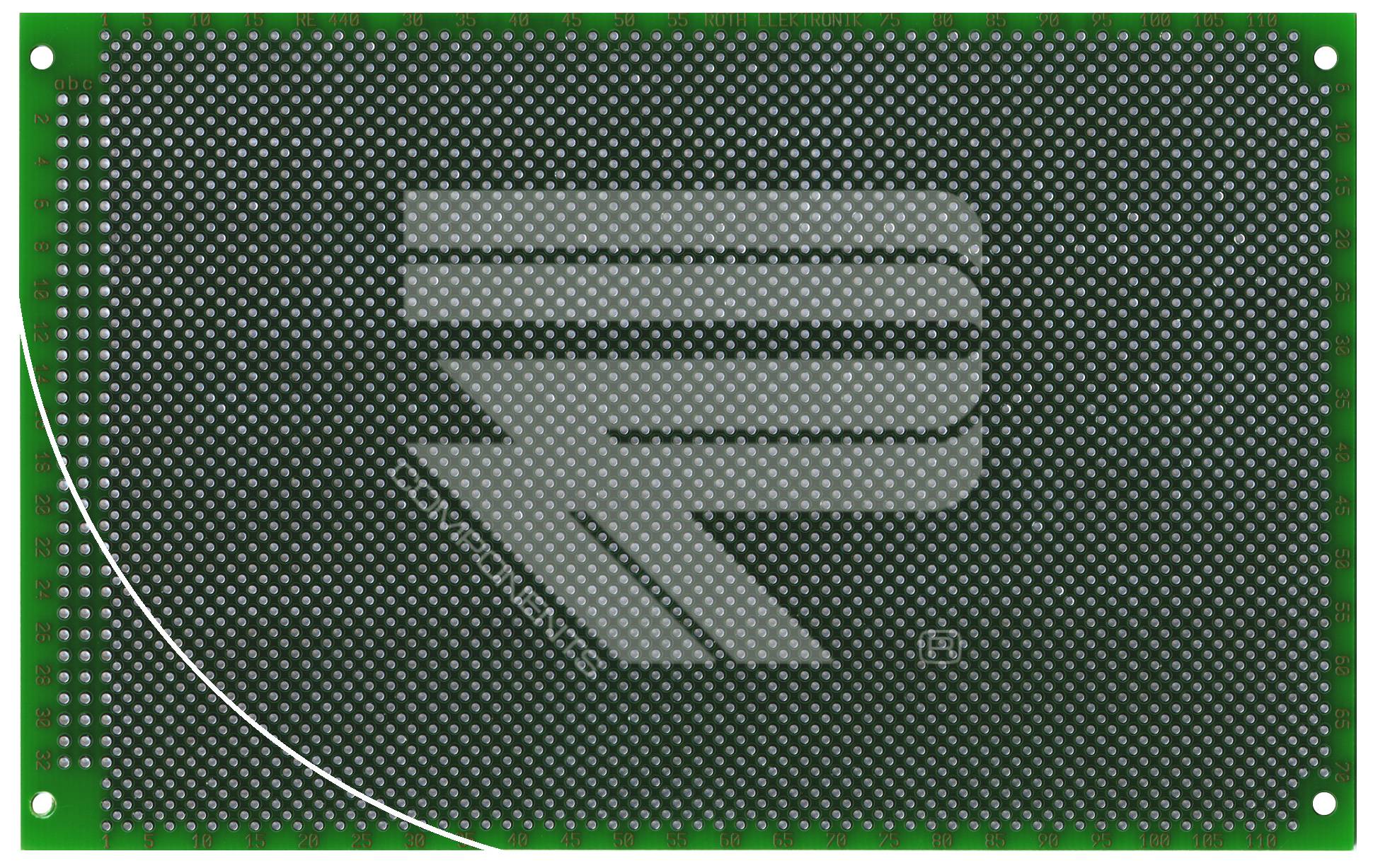 Roth Elektronik RE440-LF Laborkarte PGA Epoxyd RM 2,54 mm interstitial