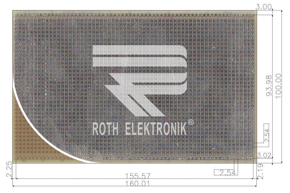 Roth Elektronik RE512-LF Laborkarte Epoxyd RM 2,54 mm Streifen