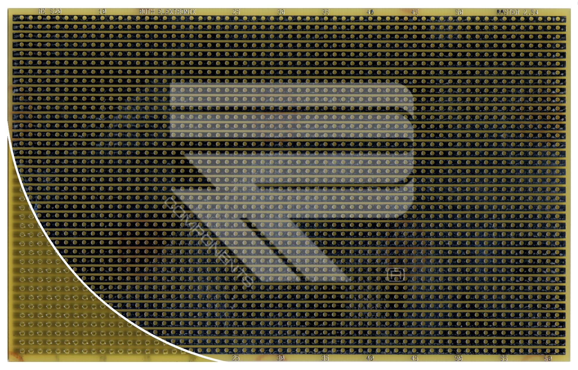 Roth Elektronik RE520-LF Laborkarte Epoxyd RM 2,54 mm Streifen