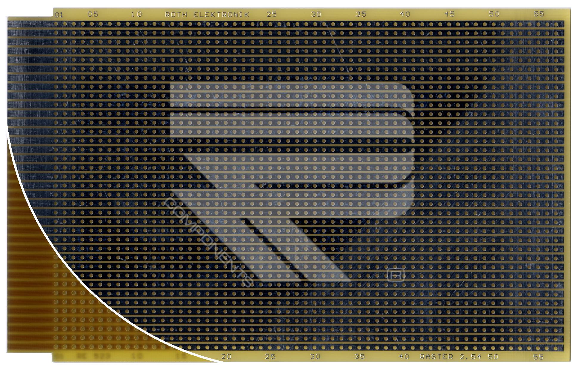 Roth Elektronik RE523-LF Laborkarte Epoxyd RM 2,54 mm 37-pol. Streifen