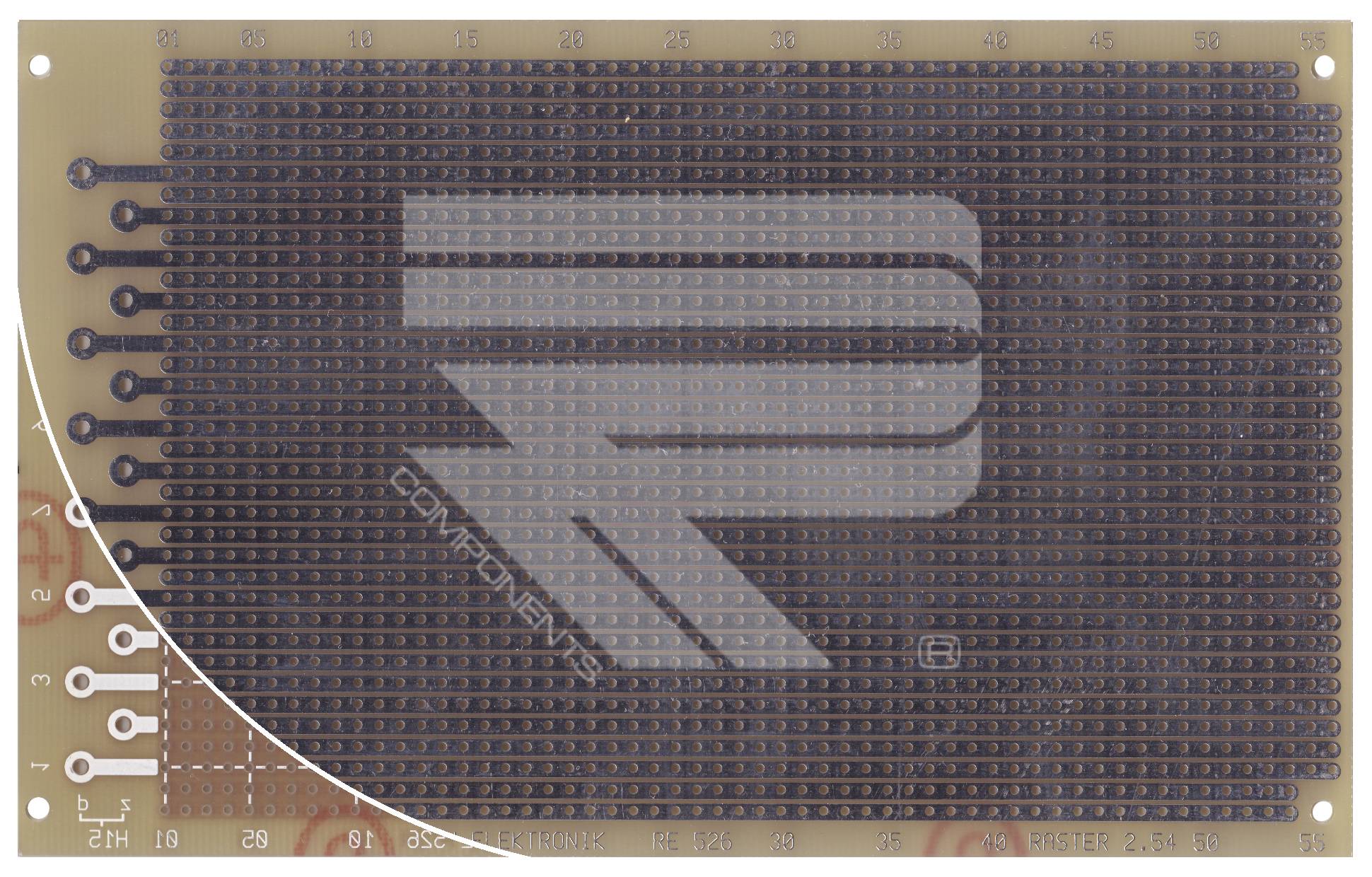 Roth Elektronik RE526-LF Laborkarte Epoxyd RM 2,54 mm H15 Steckverbinder