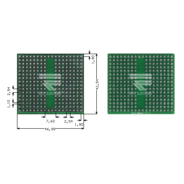 Roth Elektronik RE944-S2 Bread Board 28-Pin-Sockel 46,99 x 42,54 mm Roth Elektronik RE944-S2 Bread Board 28-Pin-Sockel 46,99 x 42,54 mm