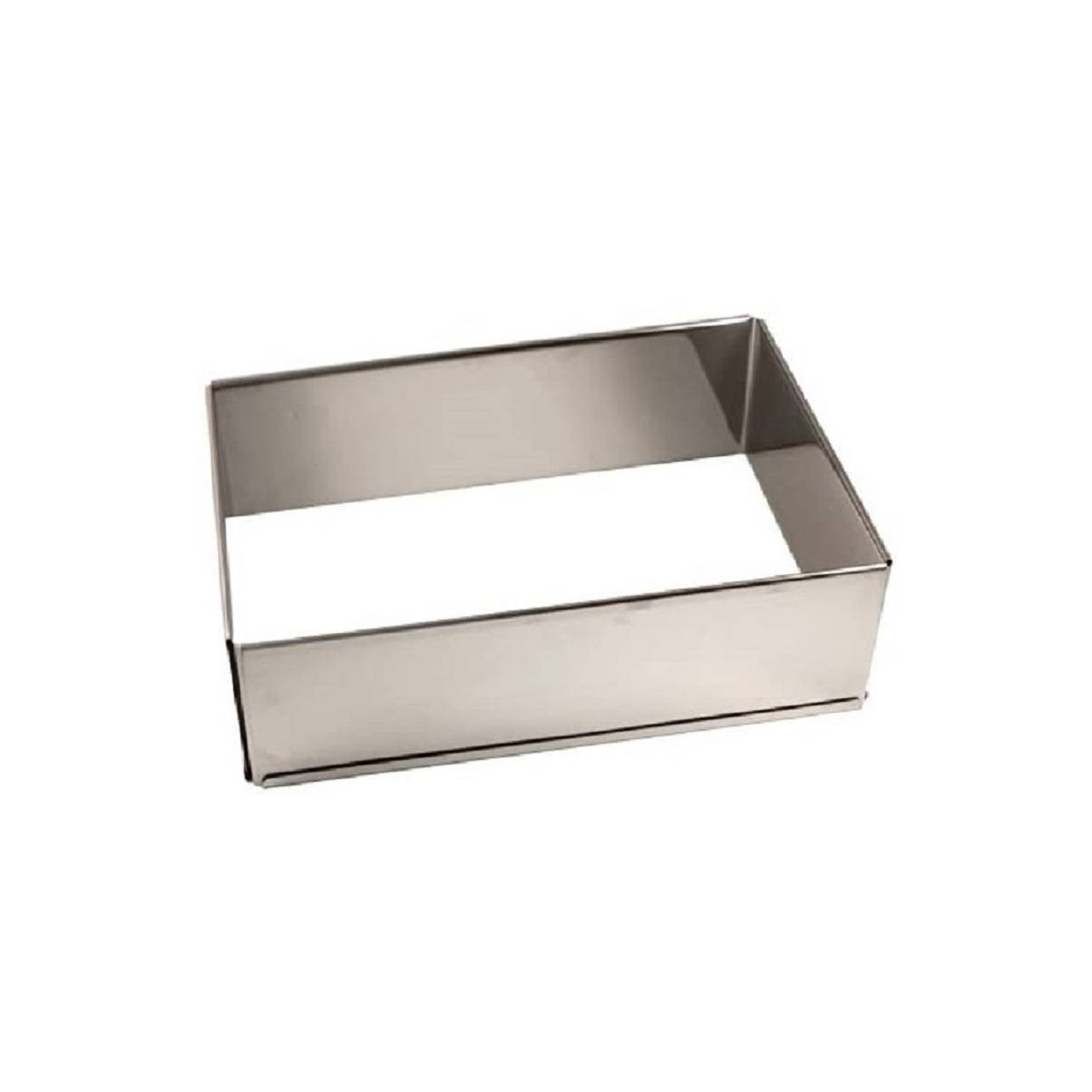 Lares Backrahmen - hoch, eckig, in Folie - Backform - aus Edelstahl - Tortenrahmen - spülmaschinengeeignet - für individuelle Backkreationen -Made