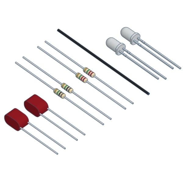 Kondensator-Set - Erweiterung für den varikabi Roboter-Bausatz zum Stecken, Elektronik-Bausatz von VARIOBOT Kondensator-Set - Erweiterung für den varikabi Roboter-Bausatz zum Stecken, Elektronik-Bausatz von VARIOBOT