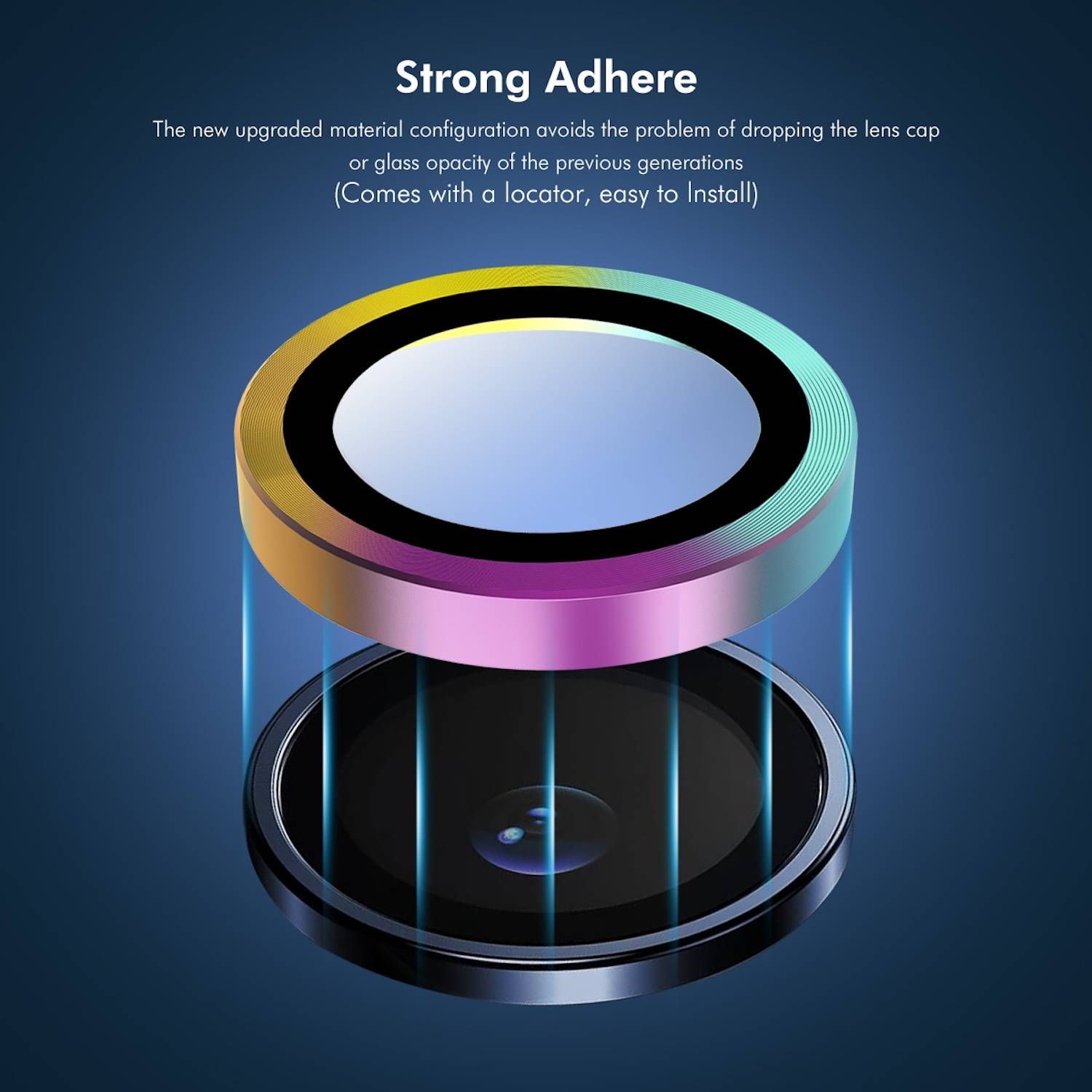 Für Apple iPhone 16 / 16 Plus Aluminium Ring Kamera + H9 Tempered Hart Glas Gold