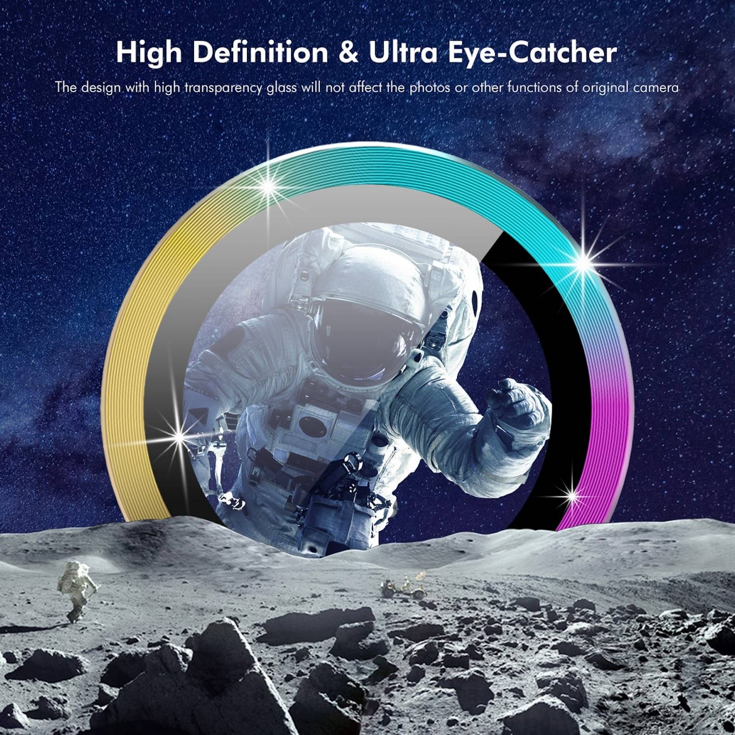 Für Apple iPhone 16 Pro / 16 Pro Max Aluminium Ring + H9 Glas D- Grün