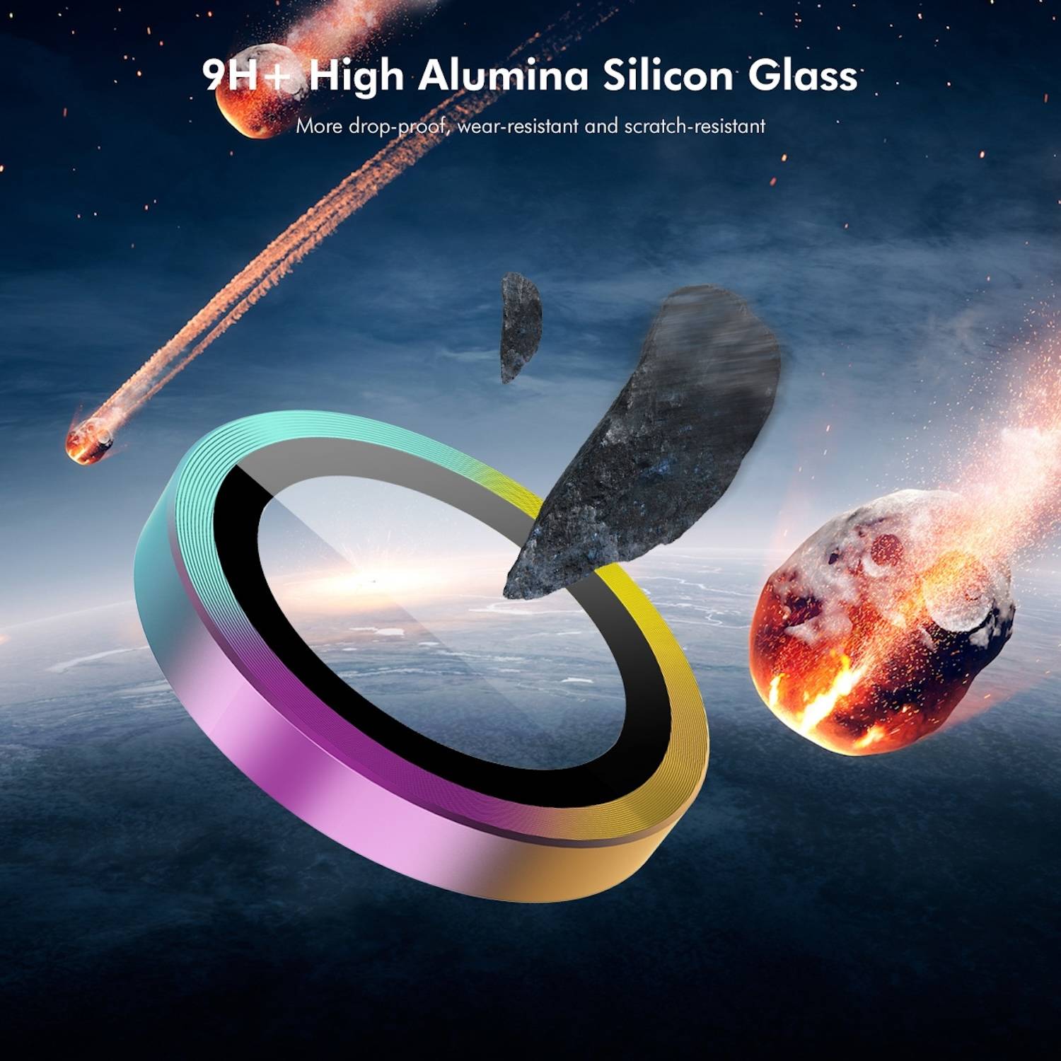 Für Apple iPhone 16 Pro / 16 Pro Max Aluminium Ring Kamera + H9 Tempered Hart Glas Rosa