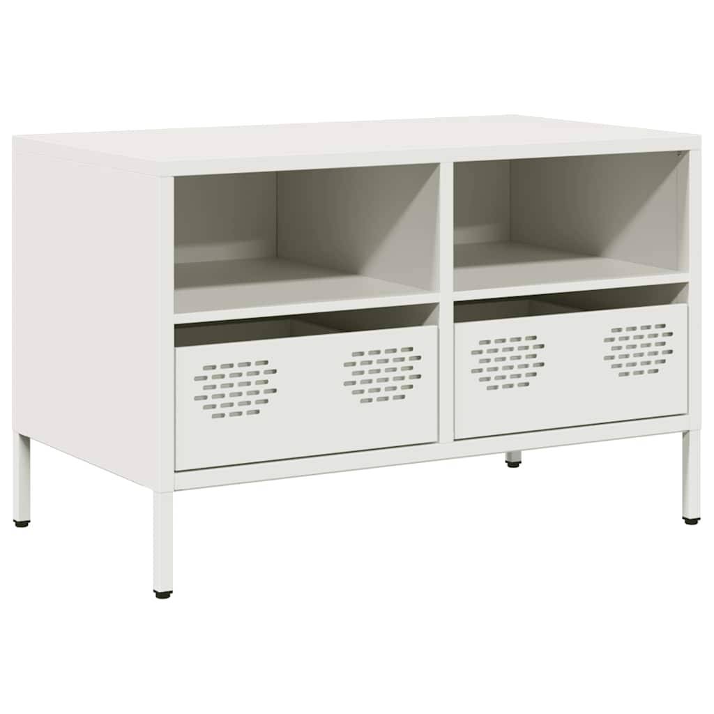 vidaXL TV-Schrank Weiß 68x39x43,5 cm Kaltgewalzter Stahl