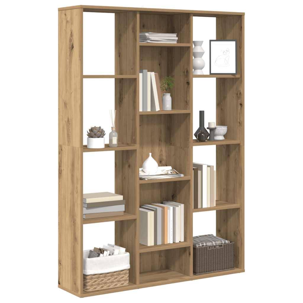 vidaXL Raumteiler/Bücherregal Artisan-Eiche 100x24x140cm Holzwerkstoff
