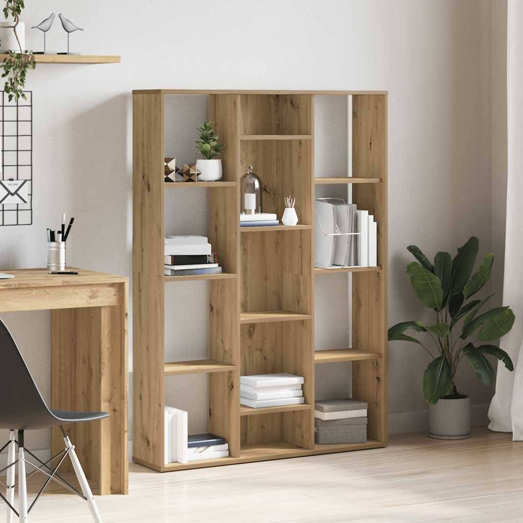 vidaXL Raumteiler/Bücherregal Artisan-Eiche 100x24x140cm Holzwerkstoff