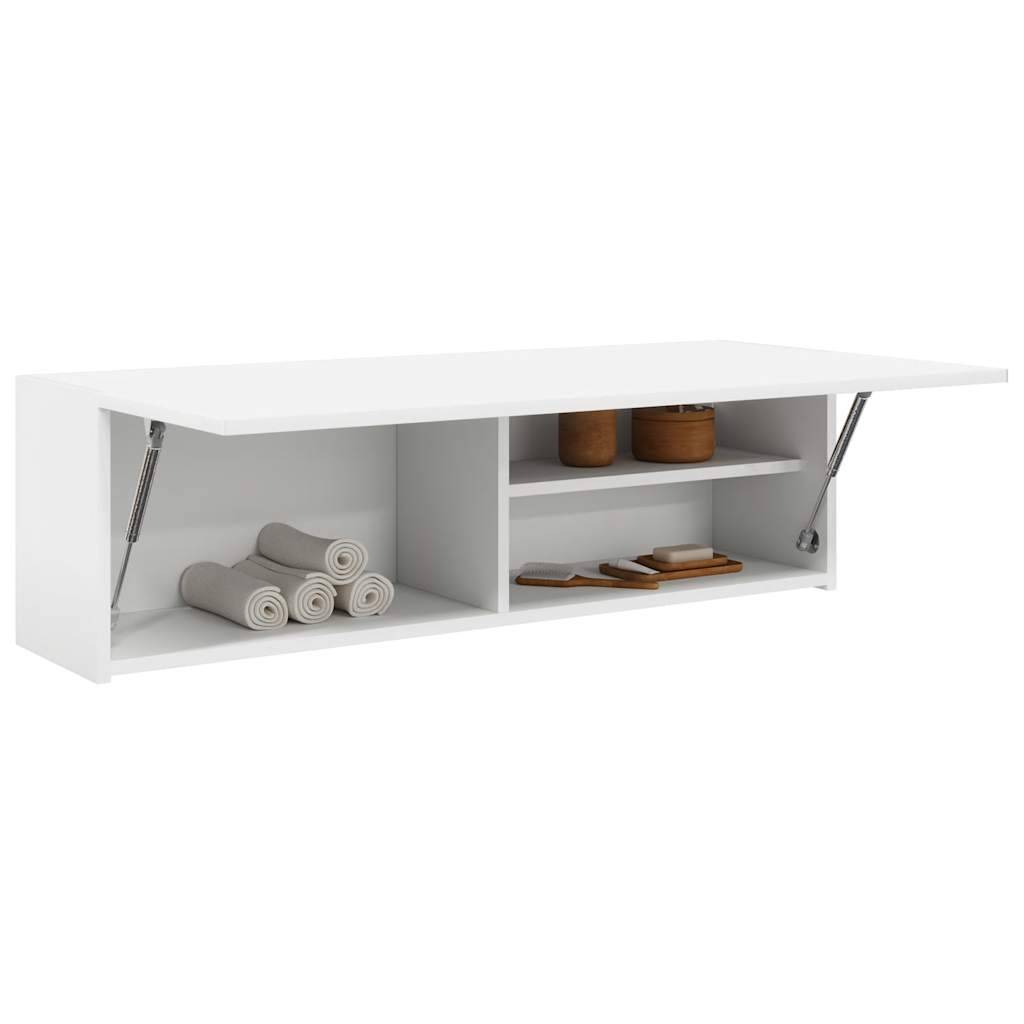 vidaXL Bad-Wandschrank Weiß 100x25x30 cm Holzwerkstoff