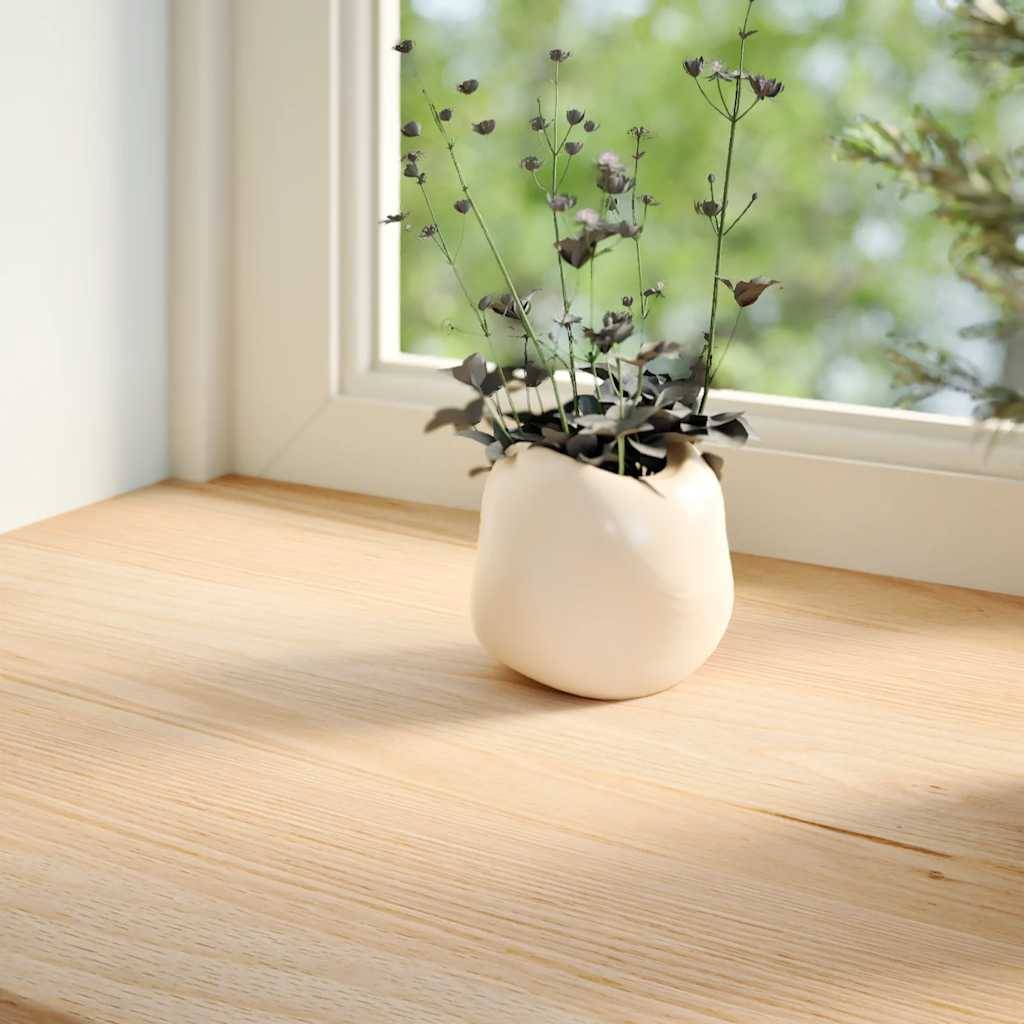 vidaXL Fensterbänke 2 Stk. Unbehandelt 80x25x2 cm Massivholz Eiche