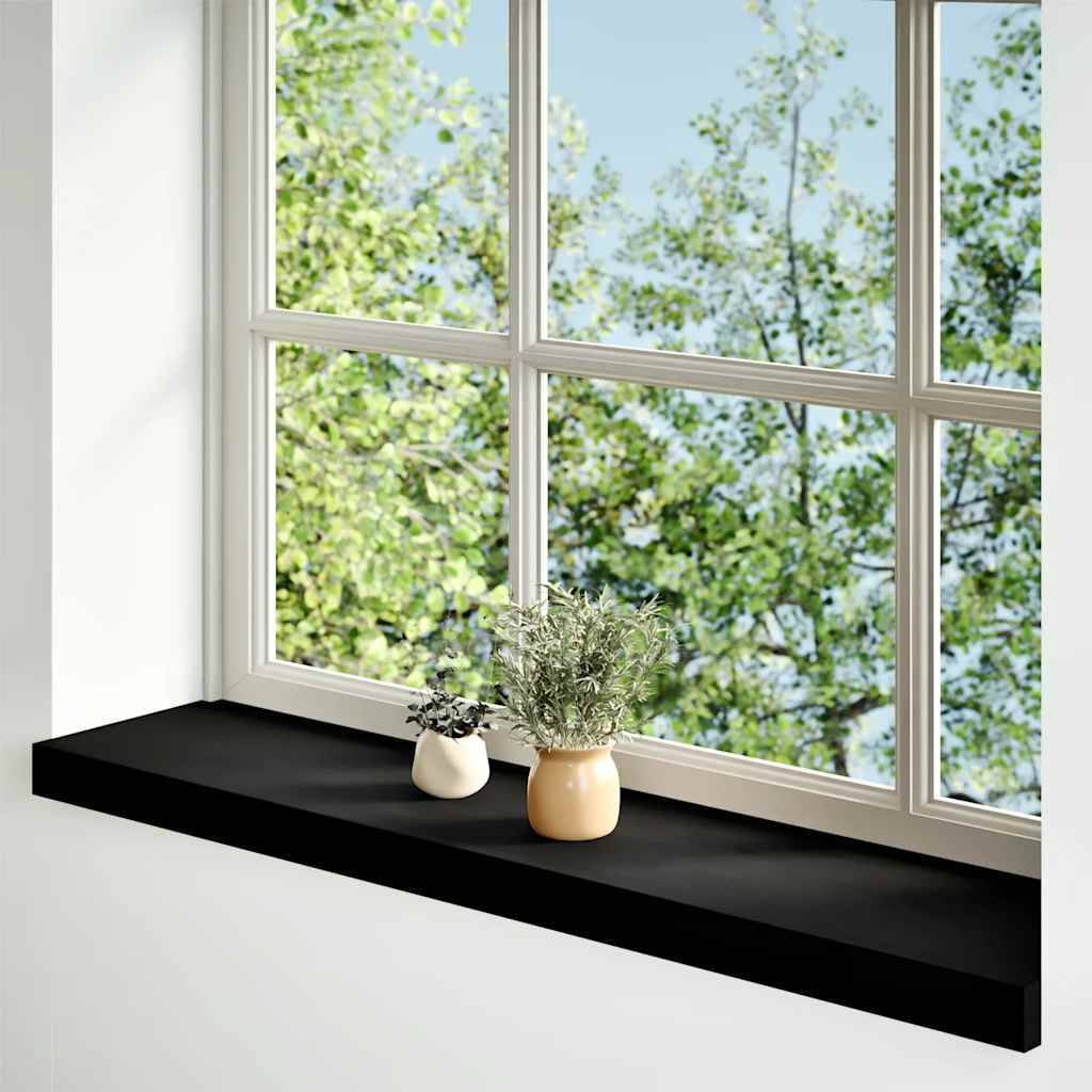 vidaXL Fensterbänke 2 Stk. Dunkelbraun 90x20x2 cm Massivholz Eiche
