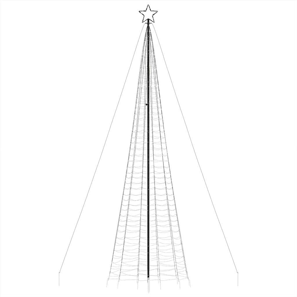 vidaXL LED Weihnachtsbaum mit Erdspießen 1534 LEDs Warmweiß 500 cm