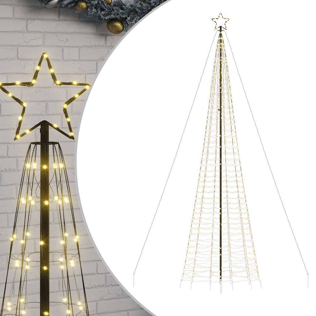 vidaXL LED Weihnachtsbaum mit Erdspießen 1534 LEDs Warmweiß 500 cm